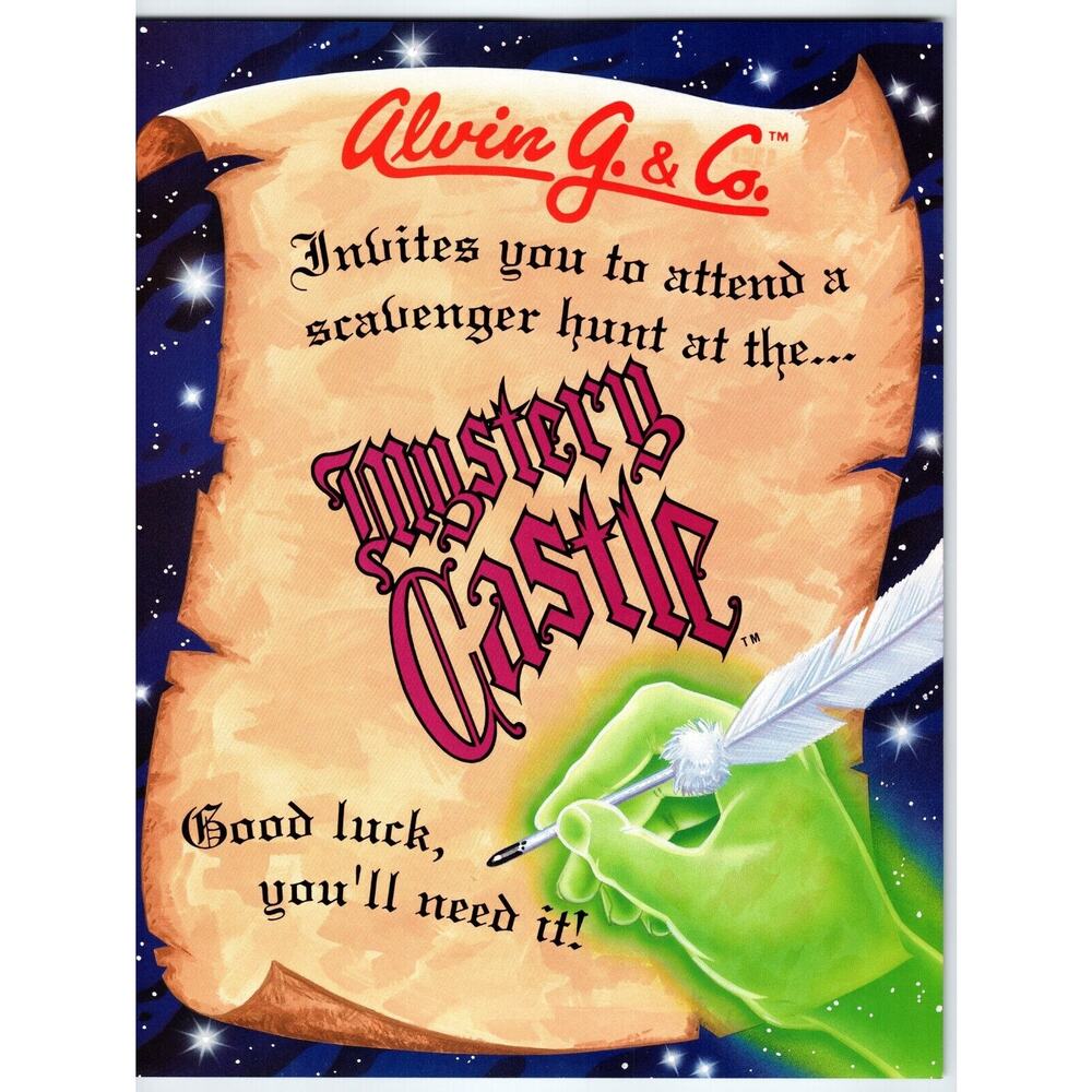 Mystery Castle Pinball Machine FLYER Original 8.5" x 11" Two Sided 1993 Game Art